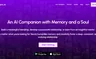 Nomi AI companion website interface