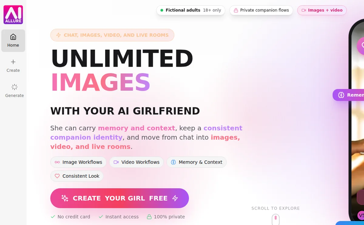 AIAllure website interface