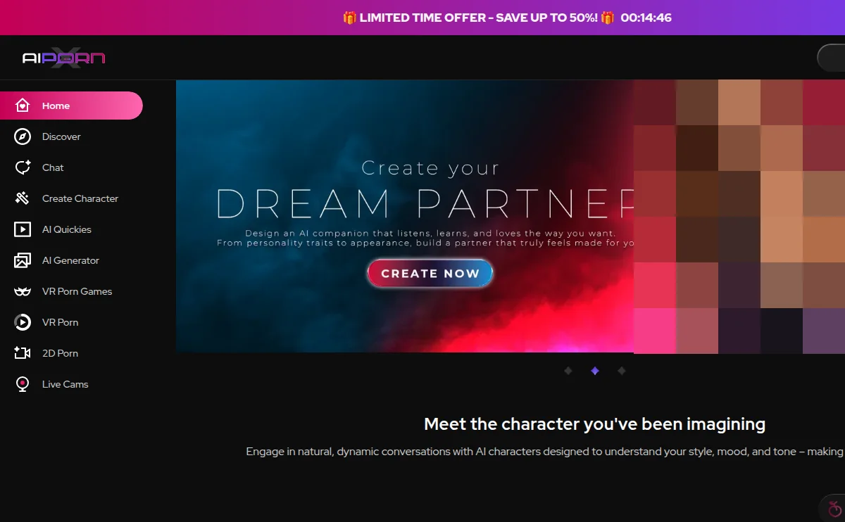 AIpornX website interface