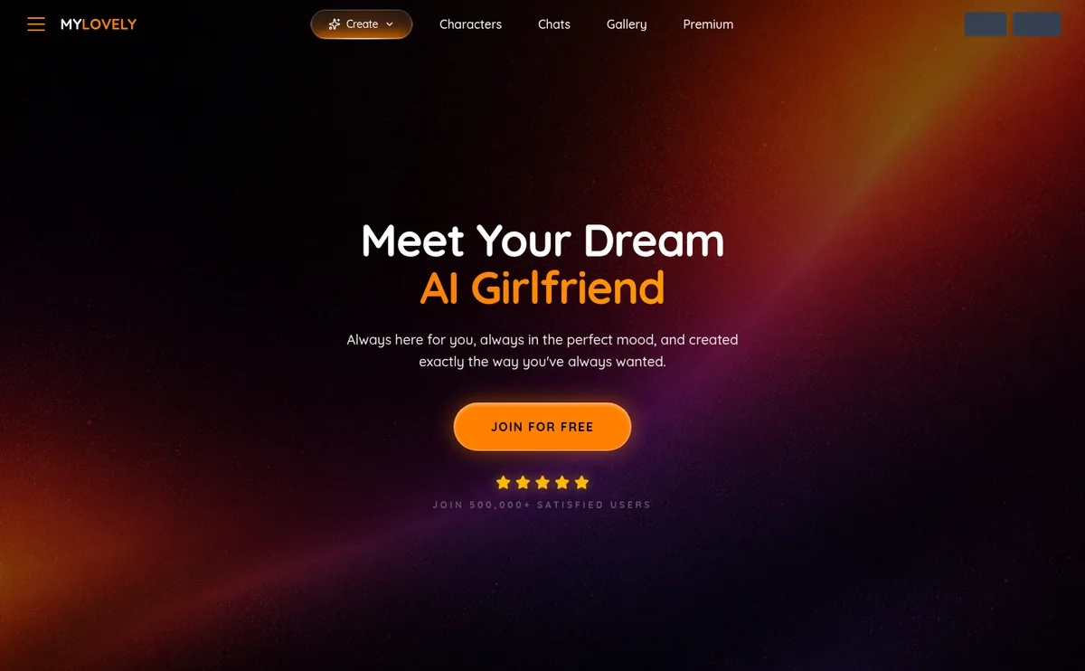 MyLovely website interface