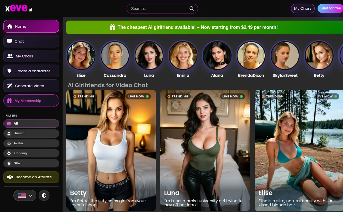 Xeve AI product interface